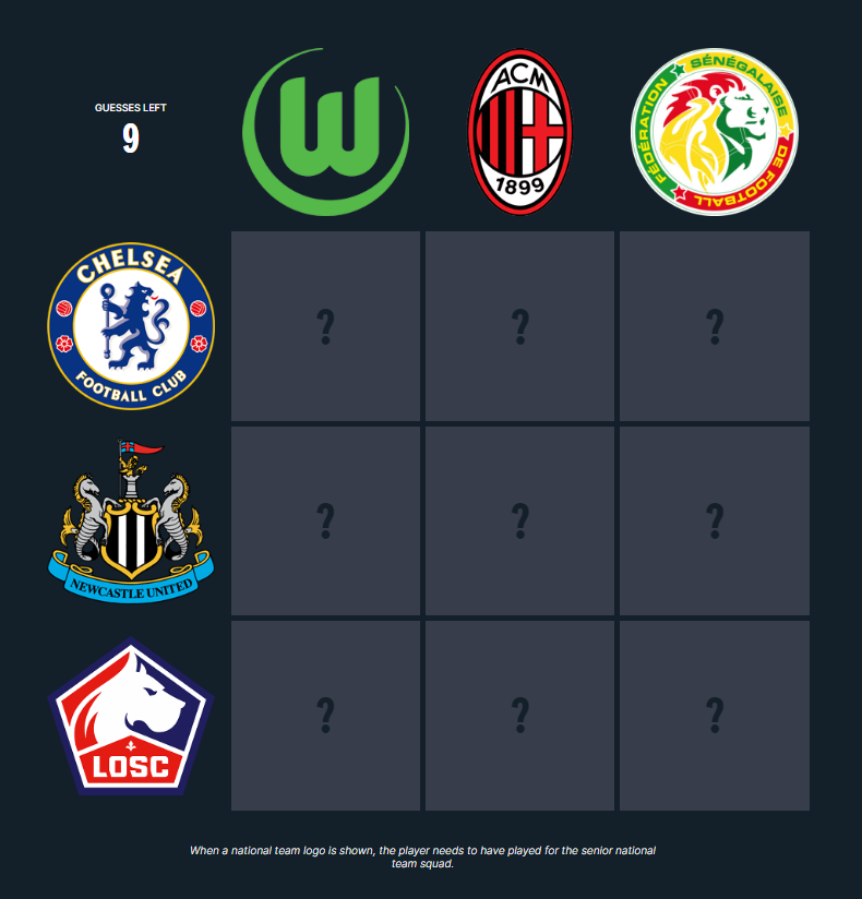 Box2Box - Complete the Football Grid